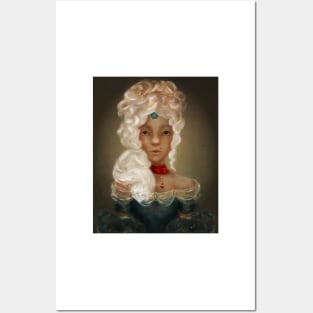 Low Brow Portrait of Marie Antoinette With Fantasy Jewelry Posters and Art